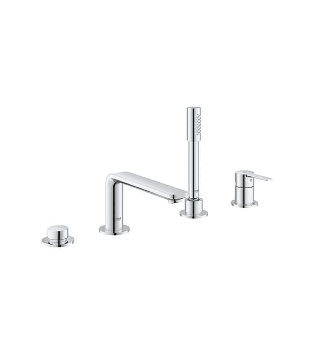Grohe Lineare 4-Hole Roman Bathtub Faucet 3 Grohe Lineare 4-Hole Roman Bathtub Faucet Chrome