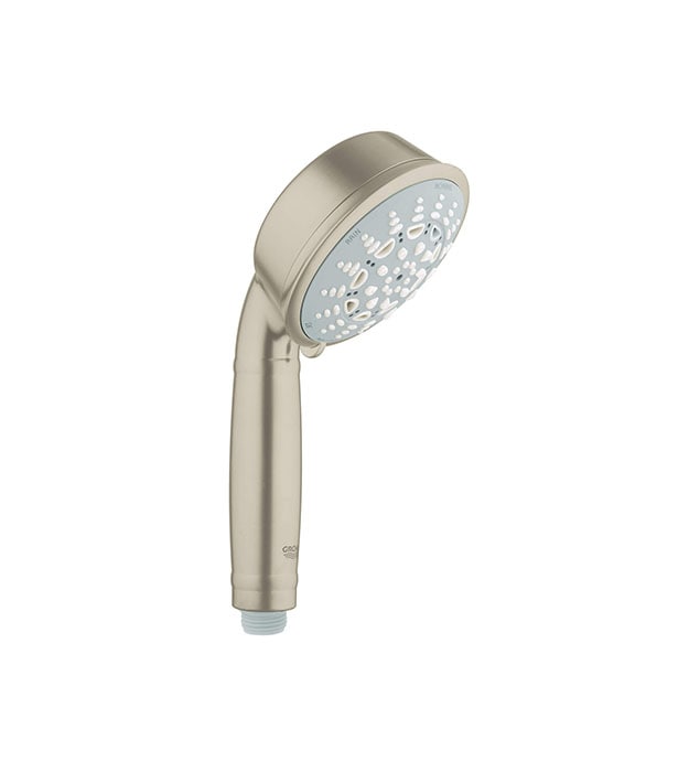 Grohe Relexa Rustic 100 5-Spray Classic HandShower 7 Grohe Relexa Rustic 100 Classic Hand Shower Brushed Nickel