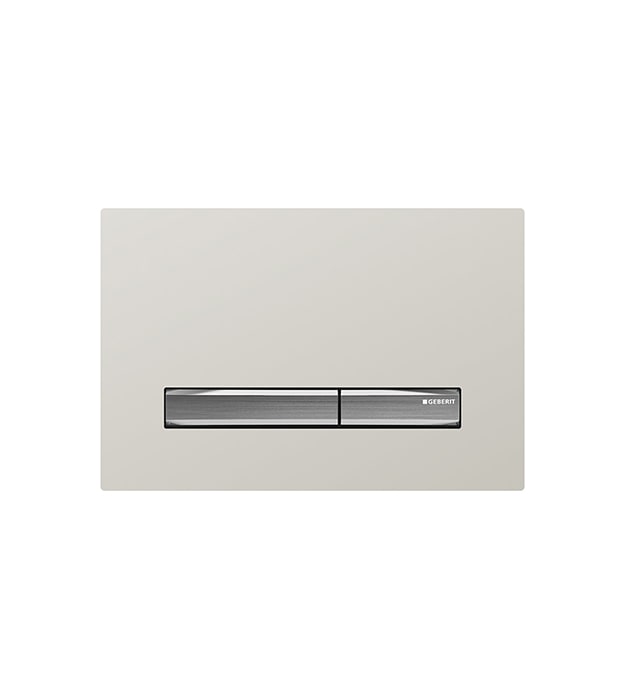 Geberit Sigma50 Series Chrome Accent Actuation Plate 5 Sigma50 Grey Sand Glass Actuation Plate