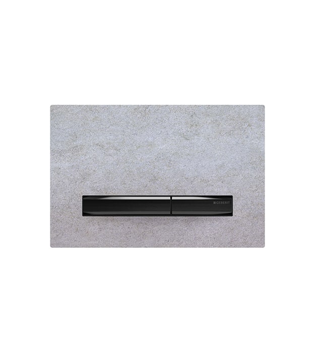 Geberit Sigma50 Series Black Accent Control Plates 4 Sigma50 blk Concrete Look Control Plates