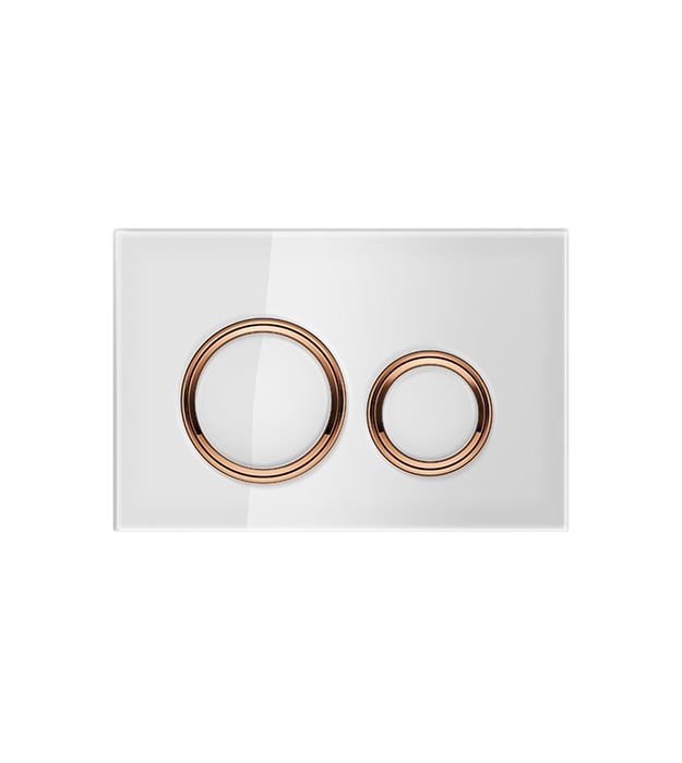 Geberit 115.650. Sigma50 Series RedGold Accent Actuator Plate 3 Geberit Actuator Plate White Glass