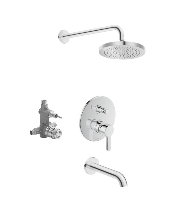 Duravit B.1 Pressure Balance Shower Kit With Diverter 4 Duravit shower kit