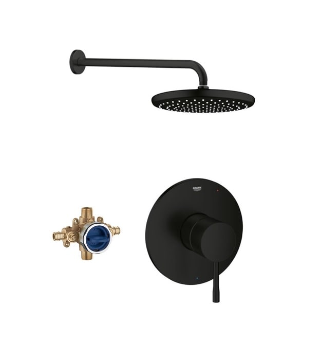 Grohe Essence Matte Black Shower kit 144722431
