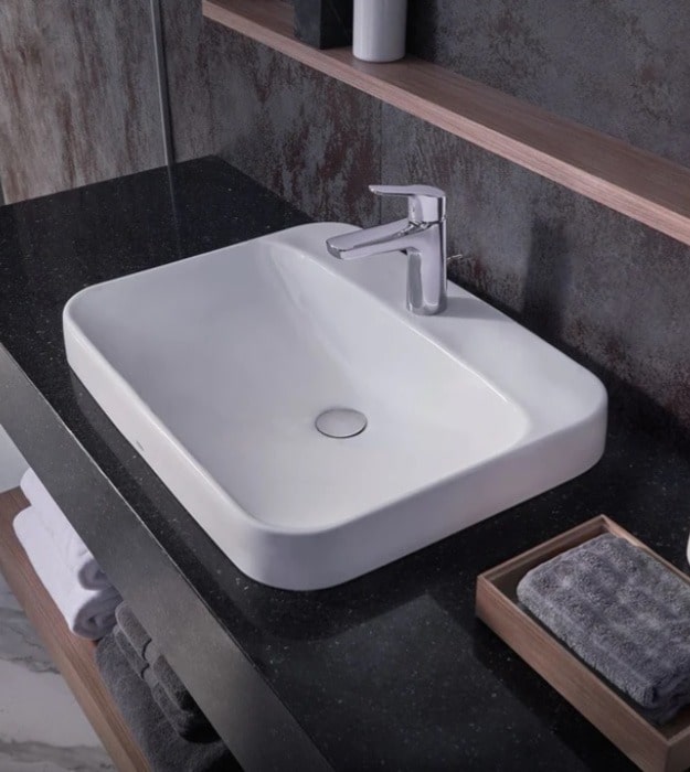 TOTO Arvina Rectangle Vessel Sink With Deck Hole 8 TOTO Arvina Rectangle Vessel Sink With Deck Hole - Image 3