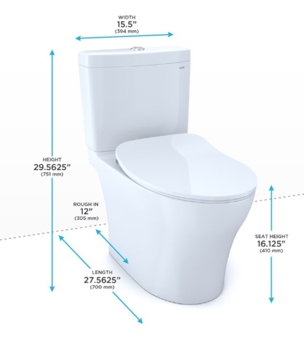 TOTO Aquia IV Two-Piece Dual-Flush Toilet With Seat 9 TOTO Aquia IV Two-Piece Dual-Flush Toilet With Seat - Image 4
