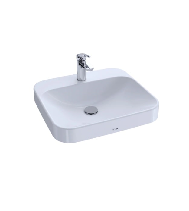 TOTO Arvina Rectangle Vessel Sink With Deck Hole 5 TOTO Arvina Vessel Sink
