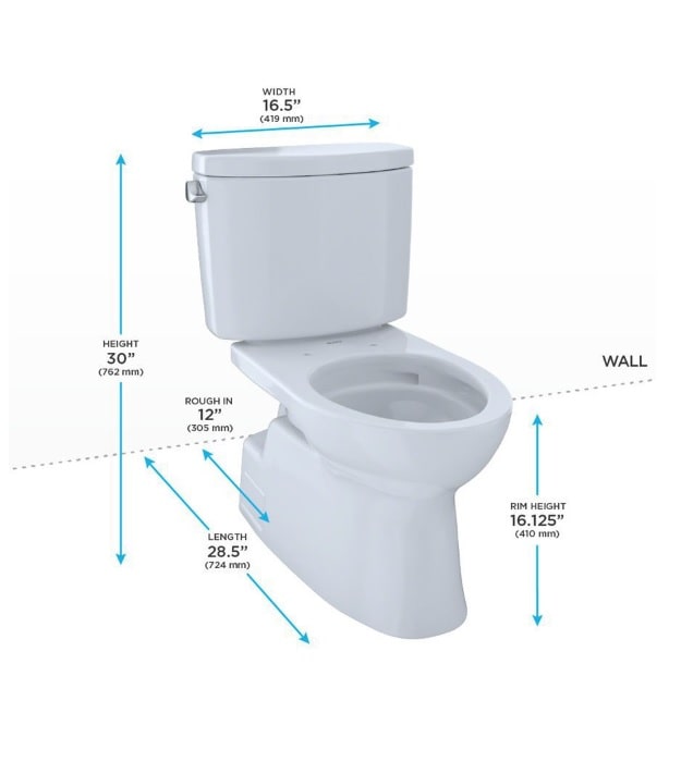 TOTO Vespin II Two-Piece Toilet With Soft-Close Seat 9 TOTO Vespin II Two-Piece Toilet With Soft-Close Seat - Image 4