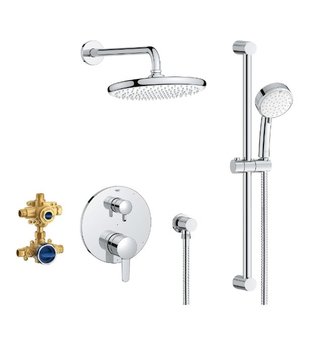 Grohe Cosmopolitan Pressure Balance Rain Shower Kit 3 Grohe Cosmopolitan Shower Set 29428000