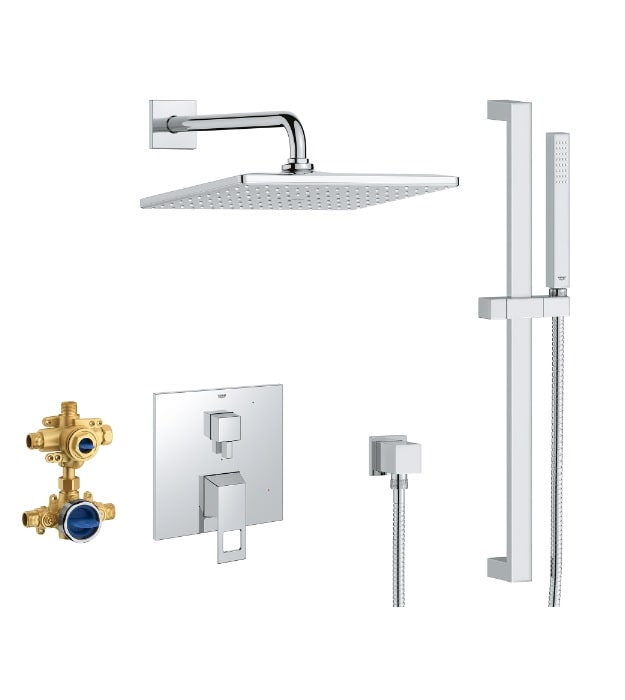Grohe Eurocube Pressure Balance Rain Shower Set 4 Grohe Eurocube Pressure Balance Rain Shower Set 29432000