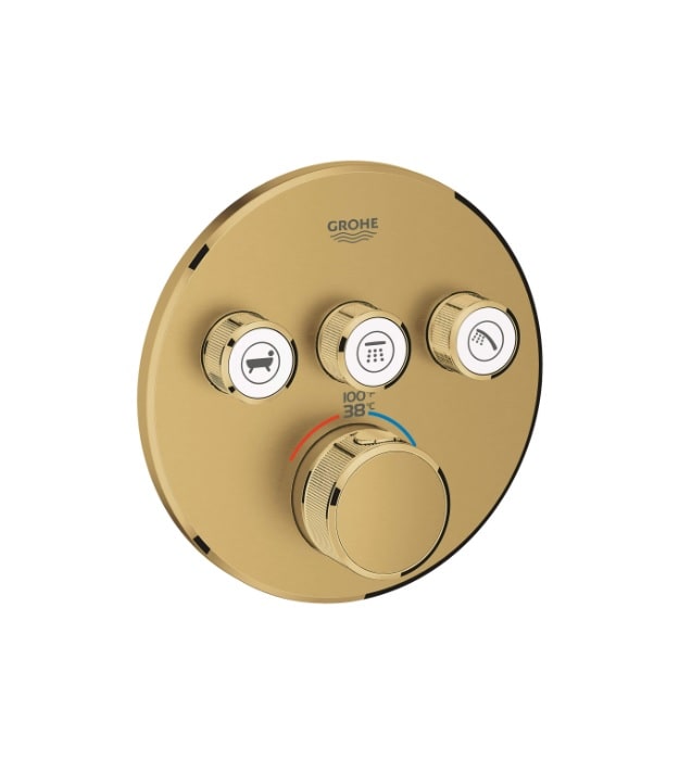 Grohe Grohtherm 3 Function Thermostatic Trim 9 Grohe Brushed Gold Thermostatic Shower Valve