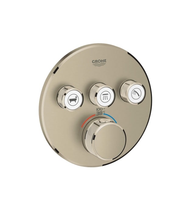 Grohe Grohtherm 3 Function Thermostatic Trim 8 Grohe Thermostatic Shower System Brushed Nickel