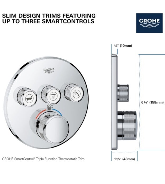 Grohe Euphoria Smartcontrol Triple-Function Shower Kit 1030170000 7 Grohe Euphoria Smartcontrol Triple-Function Shower Kit 1030170000 - Image 2