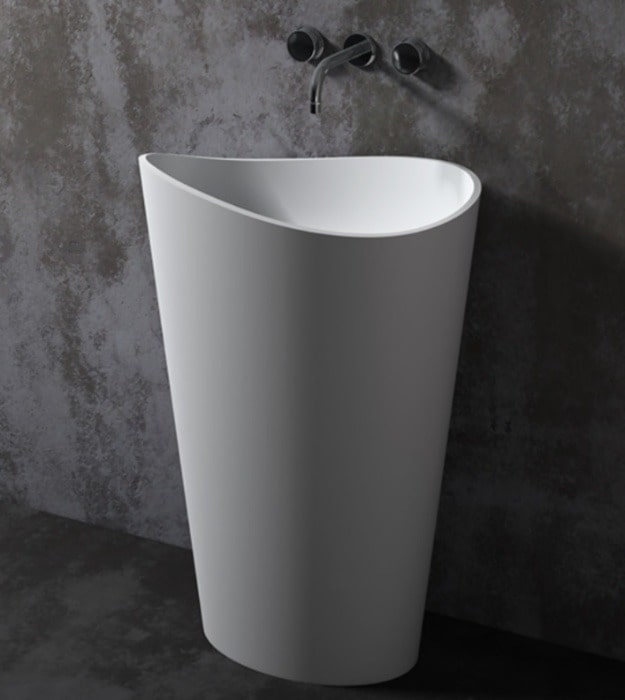Slik Portfolio Evoque Solid Surface Pedestal Sink 7 Slik Portfolio Evoque Solid Surface Pedestal Sink - Image 2
