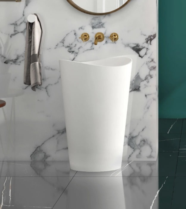 Slik Portfolio Evoque Solid Surface Pedestal Sink 8 Slik Portfolio Evoque Solid Surface Pedestal Sink - Image 3