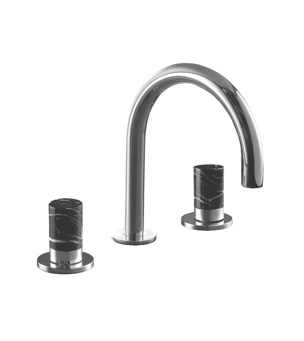 Maier Skulpture 46075 Round Widespread Sink Faucet 2 Maier Skulpture Round 46075 CHBL Chrome