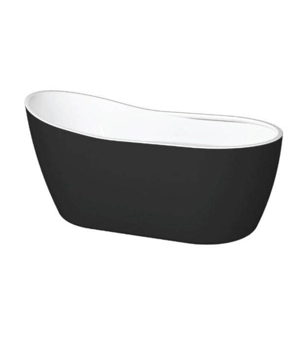 Zitta Idea 60 Inch Black Freestanding Bathtub Acrylic TIE6030 4 Zitta Idea Black Freestanding Bathtub TIE6030FA007