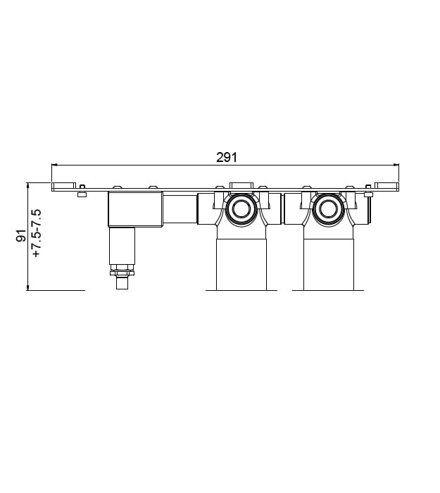 Carimali Rough-In Valve W2501 For Wall-Mount Faucet 10 Carimali Rough-in Valve W2501