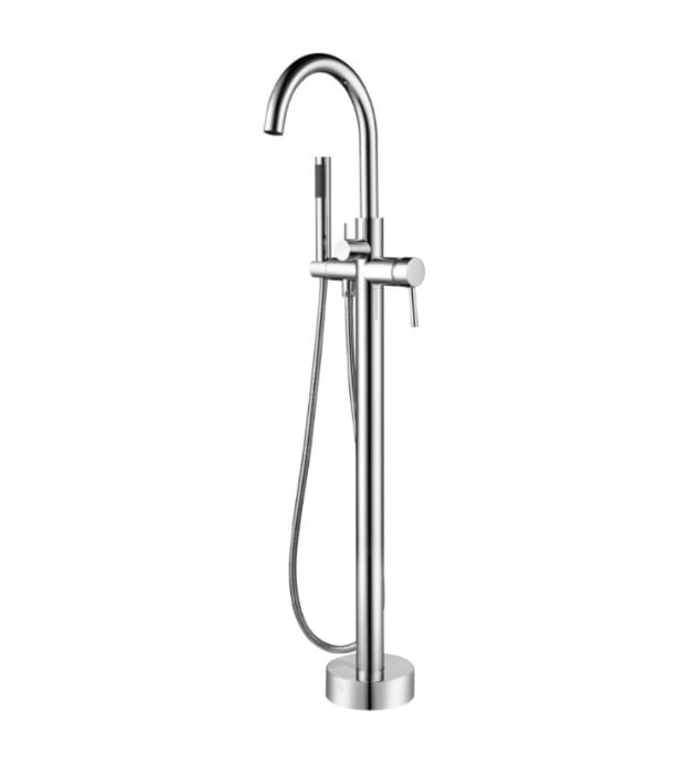 Cavalli Xround High-Flow Freestanding Tub Filler 5 Cavalli CAFTFH-RD High-Flow Freestanding Tub Filler Polished Chrome