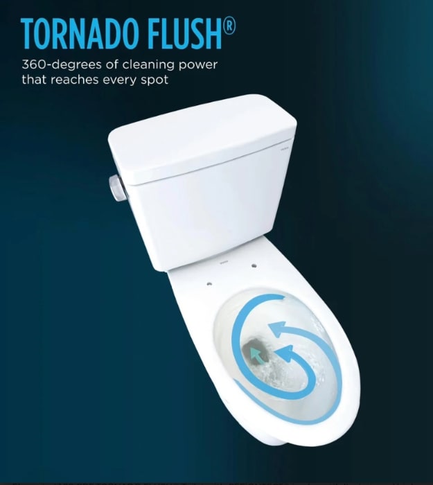 TOTO Drake WASHLET+ S7A Toilet With Auto Flush MW7764736CEFGA#01 11 TOTO_Drake_Tornado_Flush