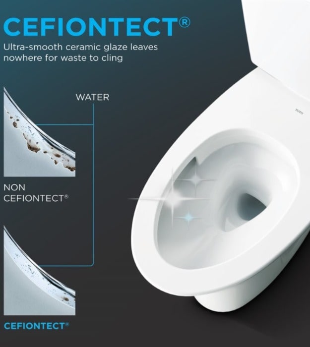 TOTO CST604CEFGAT40#01 UltraMax II Toilet With C5 Washlet 10 CEFIONTECT