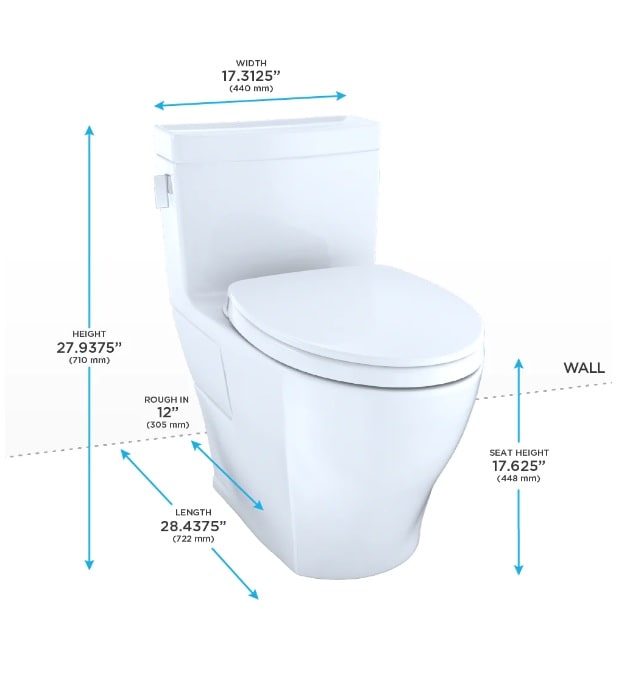 TOTO Legato MS624124CEFG#01 One-Piece Toilet With Seat 9 TOTO Legato MS624124CEFG#01 One-Piece Toilet With Seat - Image 4