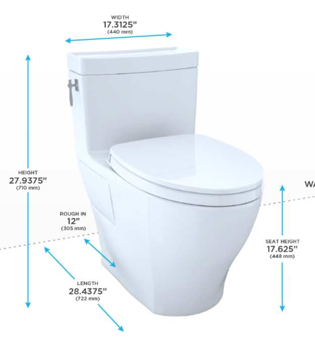 TOTO Aimes MS626124CEFG One-Piece Toilet Washlet+ & Seat 13 TOTO Aimes MS626124CEFG One-Piece Toilet Washlet+ & Seat - Image 8