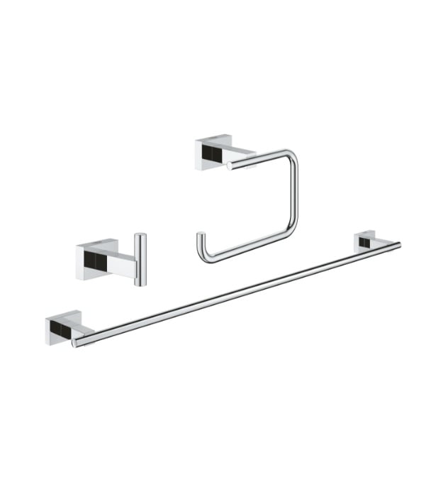 Grohe Essentials Cube Bathroom Accessory Set 3-In-1 4 Grohe Essentials Cube Bathroom Accessory Set 40777001