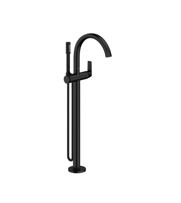 Grohe Defined Freestanding Single-Handle Tub Faucet 8 Grohe 293022430 Defined Matte Black Freestanding Tub Filler
