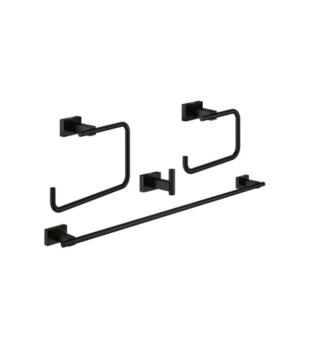 Grohe Essentials Cube 4-In-1 Bathroom Accessory Set 5 Grohe Essentials Cube Accessory Set 407782431