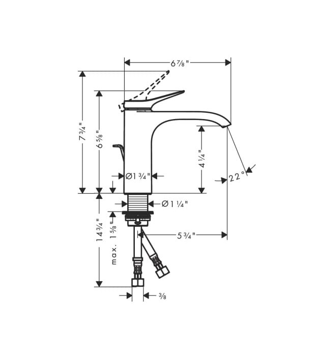 Hansgrohe Vivenis Single-Hole Faucet 110 With Pop-Up Drain 11 Hansgrohe Vivenis Single-Hole Faucet 110 With Pop-Up Drain - Image 6