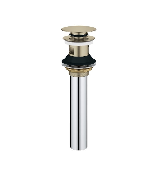 Grohe Universal Bathroom Sink Push Drain With Overflow 8 grohe-brushed-nickel-push-drain_48656EN0