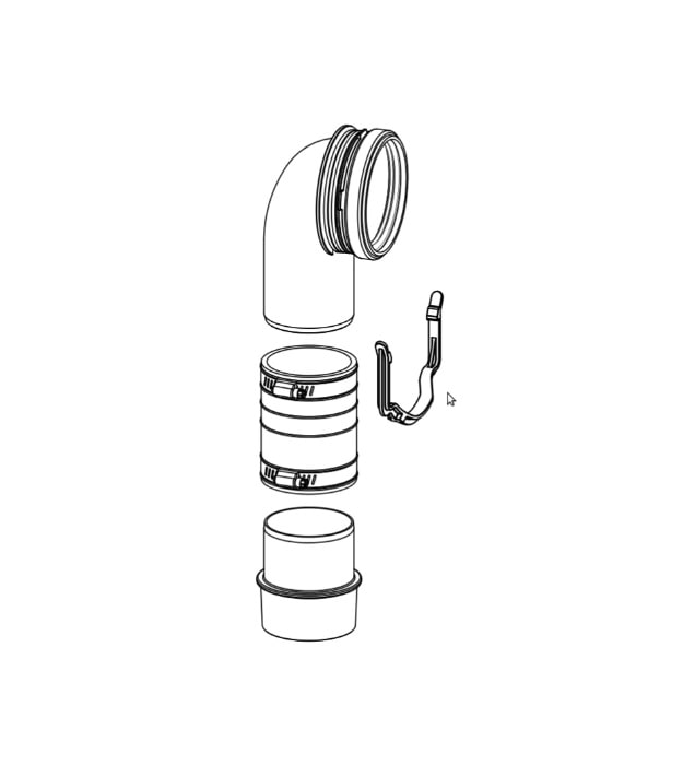 TOTO THU343 Outlet Assembly For 2X4 In-Wall Tank System 2 TOTO THU343 Outlet Assembly