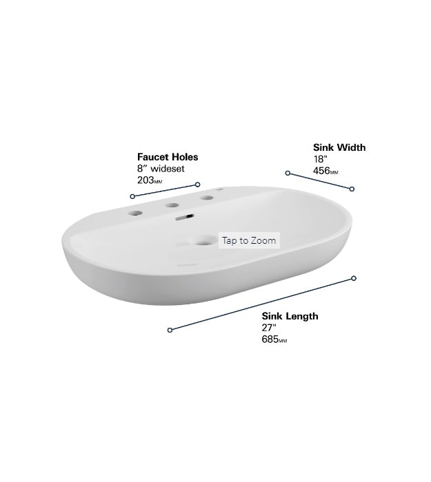 Grohe Essence Bathroom Sink 27" Wall-Mount 8 Grohe 27 inch Sink Dimension