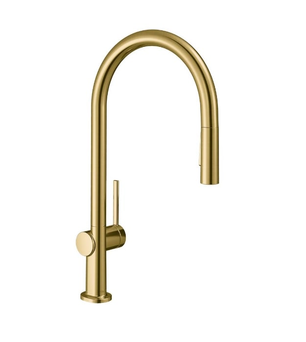 Hansgrohe Talis N HighArc Kitchen Faucet 72800001 7 Hansgrohe Talis N Kitchen Faucet Brushed Gold 72800251