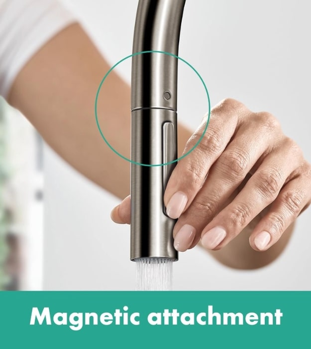 Hansgrohe Talis N HighArc Kitchen Faucet 72800001 13 MagFit magnetic sprayhead docking