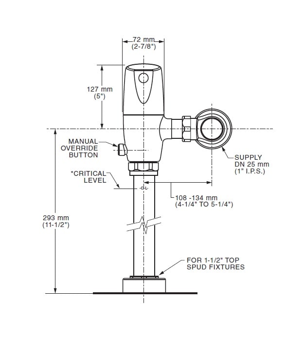 Ultima Selectronic Touchless Toilet Flush Valve 8 American Standard Ultima Battery Powered 1.28gpf touchless Automatic Flushometer 6066121.002