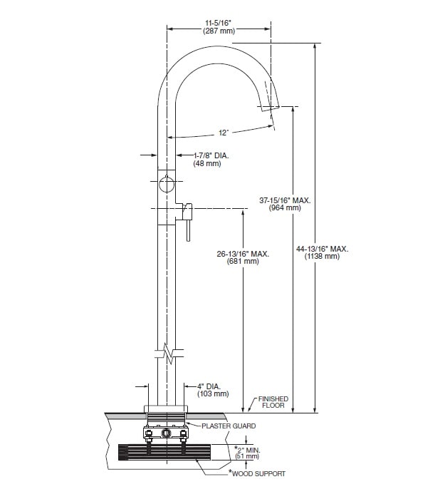 American Standard Round Freestanding Tub Filler 15 American Standard Round Freestanding Tub Filler - Image 10