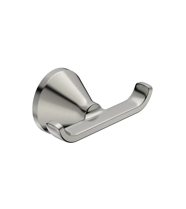 Aspirations Double Robe Hook 7061210 7 Aspirations Brushed Nickel Double Robe Hook 7061210.295