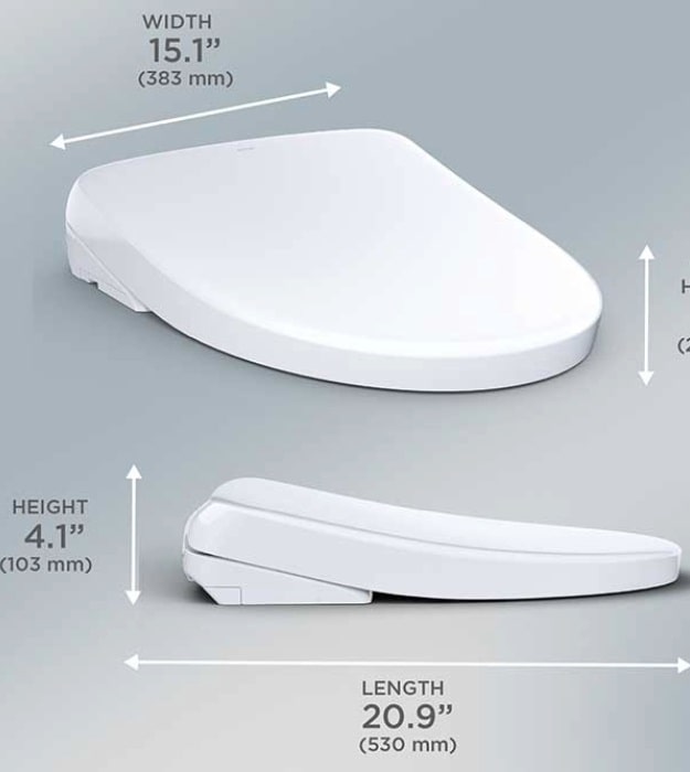TOTO Washlet S7A SW4736AT40#01 Elongated Bidet Seat 9 TOTO_S7A_SW4736AT40_Dimensions