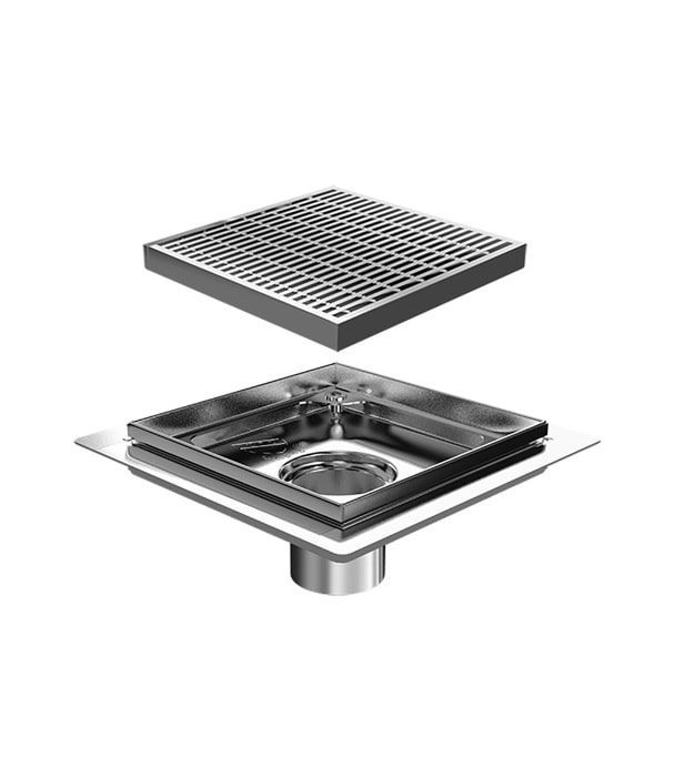 Zitta 6X6 Square Stainless Steel Shower Drain 2 Zitta Square Stainless Steel Shower Drain