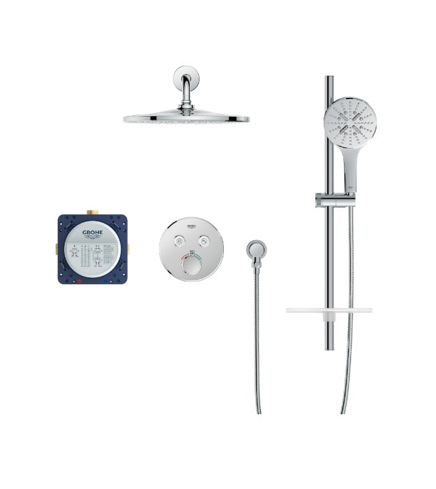 Grohe Rainshower Smartcontrol Thermostatic Shower Kit 7 Grohe 1030700000 Thermostatic Smartcontrol Shower Kit