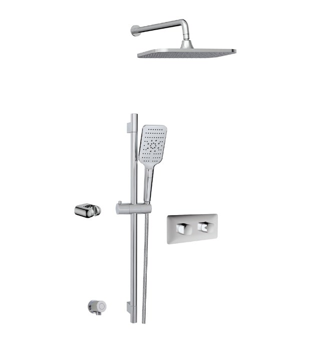 Aquabrass INABOX1 Thermostatic Shower Kit 4 Aquabrass INABOX1 Polished Chrome