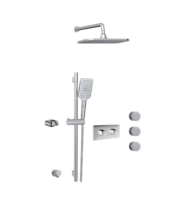 Aquabrass INABOX3 Thermostatic Shower Kit 2 Aquabrass INABOX3 Thermostatic Shower Kit Polished Chrome