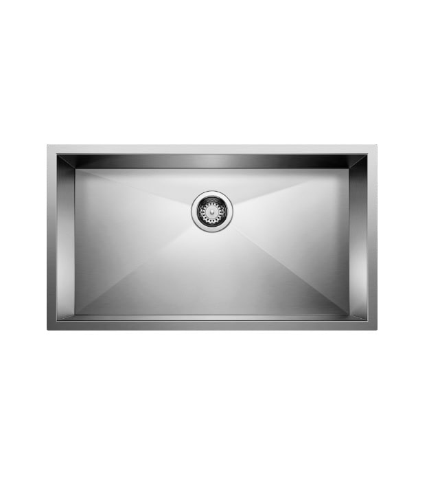 Blanco QUATRUS U 1 Super Single Kitchen Sink 401248 2 Blanco QUATRUS U 1 Super Single 32" Kitchen Sink 401248