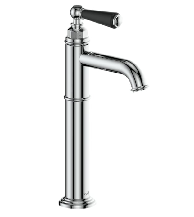 Vogt Carinthia Vessel Sink Faucet BF.C1.1100 10 CARINTHIA Chrome Faucet with black handles BF.C1.1100.CB