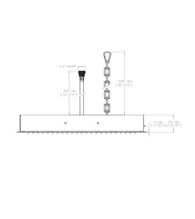 Vogt 16-Inches Recessed Rain Shower Head RH.01.1616 8 Recessed in wall rain shower head