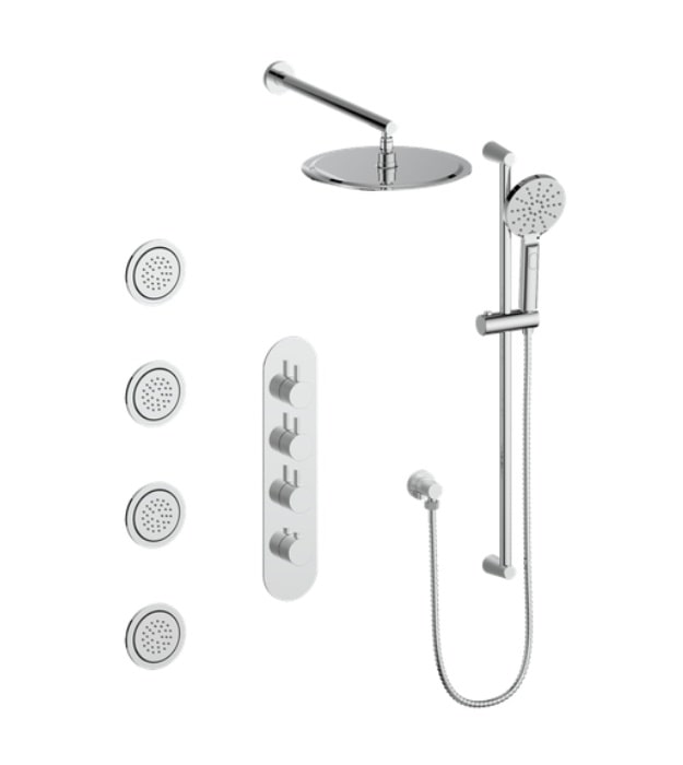 Vogt Worgl Thermostatic Shower Kit With Jets 12 Thermostatic Shower Kit With Jets SET.WL.350.930