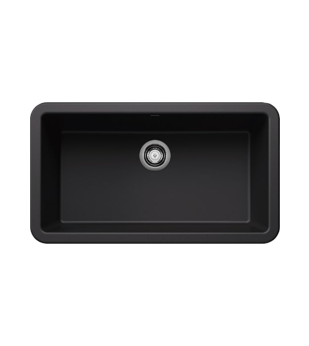 Blanco Ikon 33 Apron Front Silgranit Sink 9 Blanco IKON 33 Coal Black Apron Front Silgranit Sink