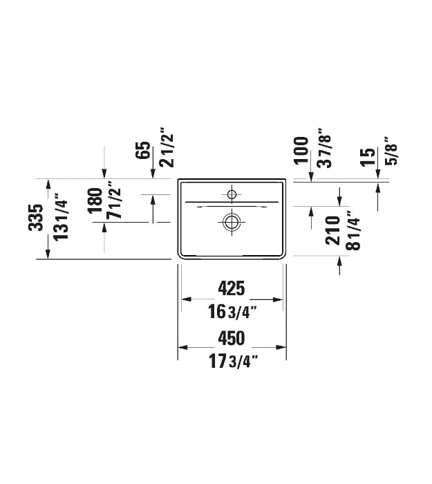 Duravit D-Neo Small Wall Mounted Sink 0738450041 9 Duravit D-Neo Small Wall Mounted Sink 0738450041 - Image 4