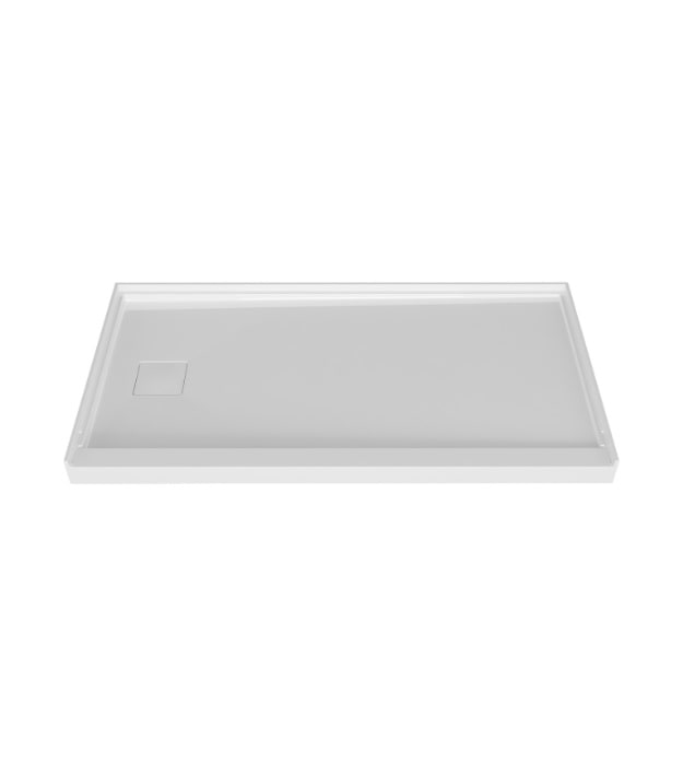 Zitta 60 x 32 Alcove Shower Base Glossy Acrylic 4 Alcove Shower Base Acrylic Left Drain